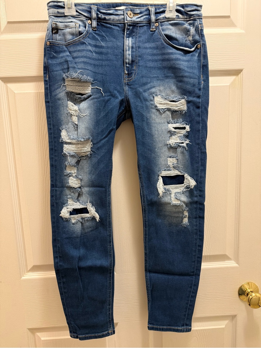 KanCan Dark Blue Distressed Skinny Jeans